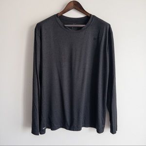 Nike Long Sleeve Drifit Shirt - Dark Gray